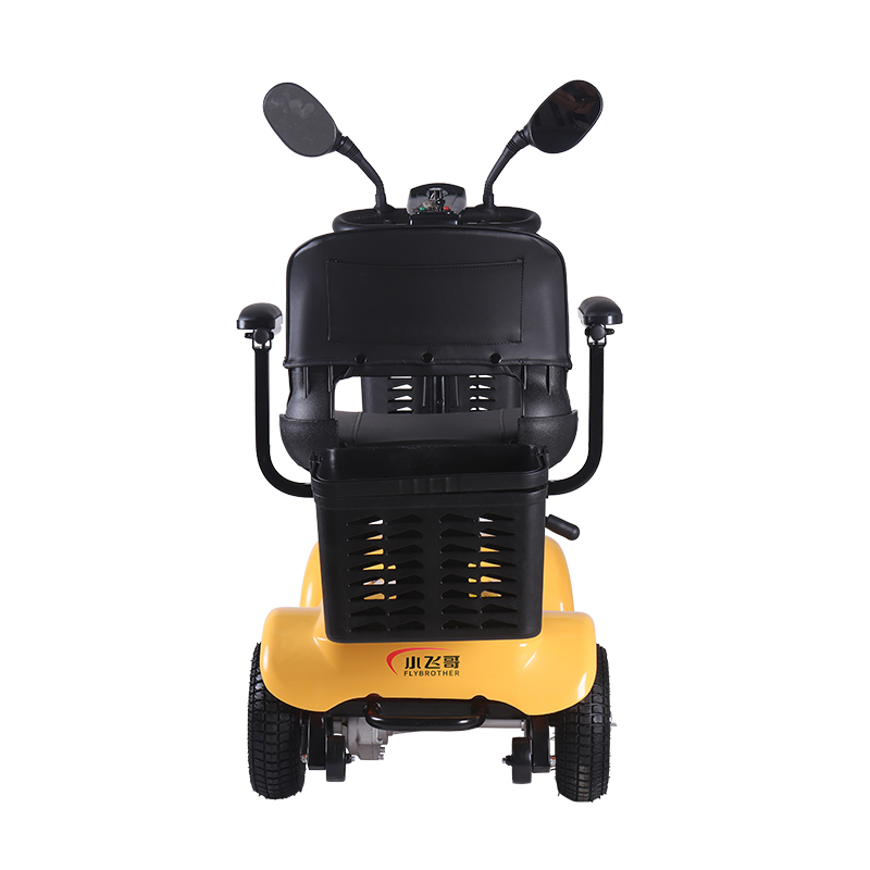 DDF106 scooter de mobilidade elétrica amarela dobrável de 4 rodas para adultos