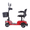 Scooter de mobilidade elétrica vermelha dobrável de 4 rodas DDF105 para adultos